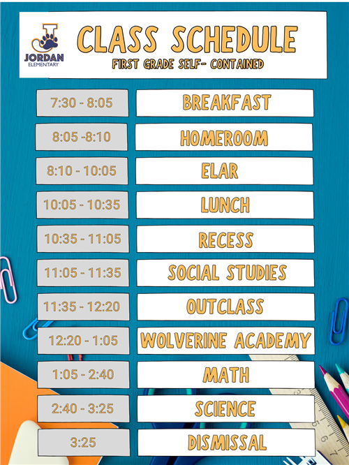 class schedule 1st